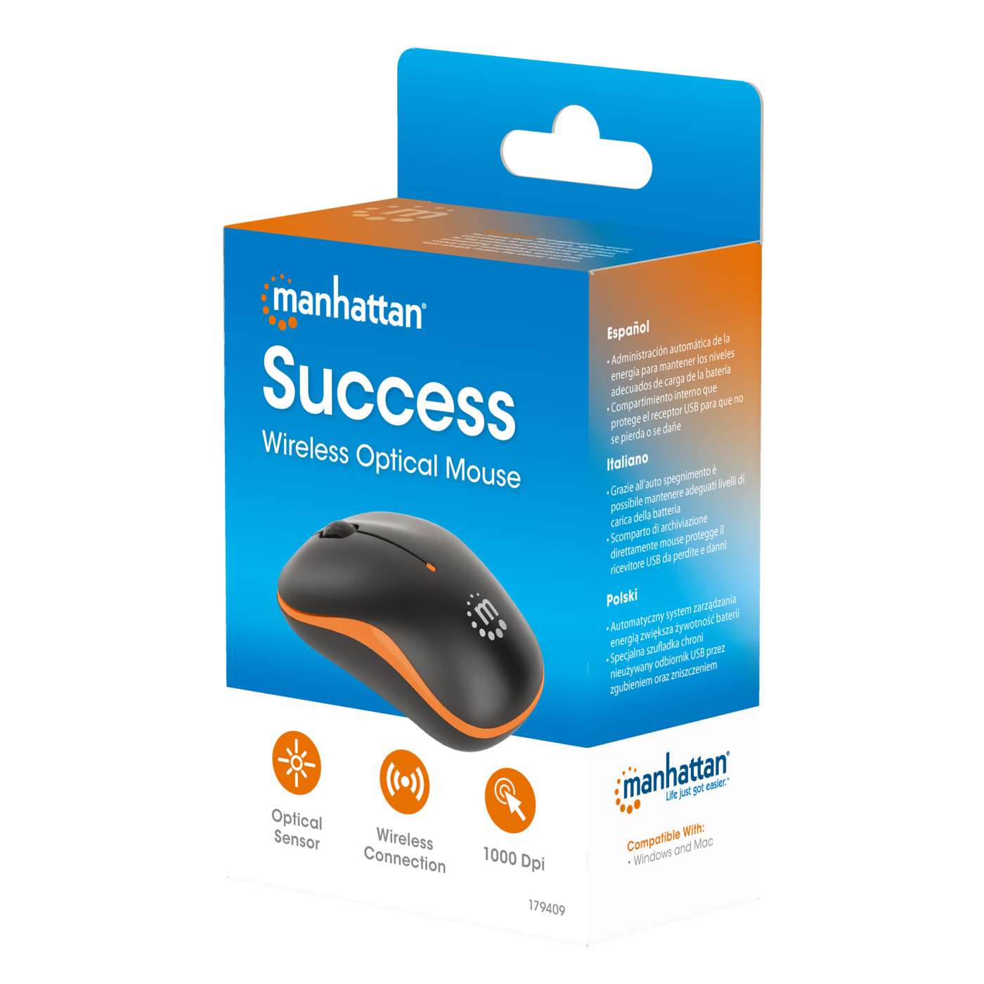 MOUSE MANHATTAN WIFI SUCESS PRETO/LA